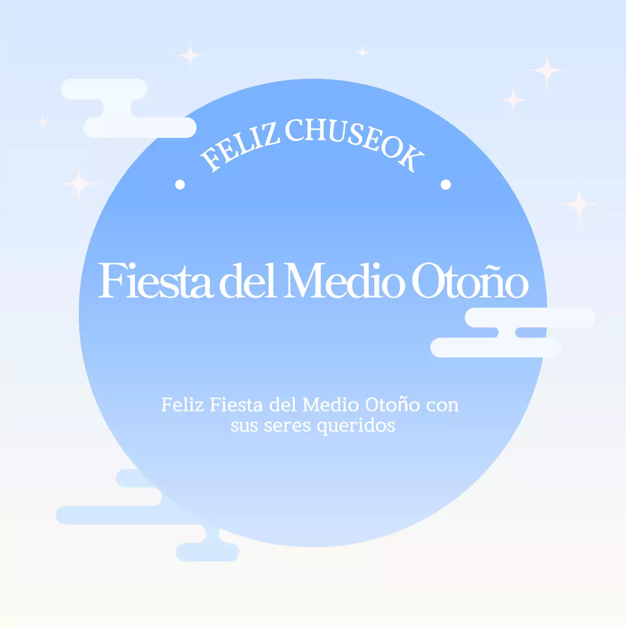 Saludos tradicionales de Chuseok con degradado