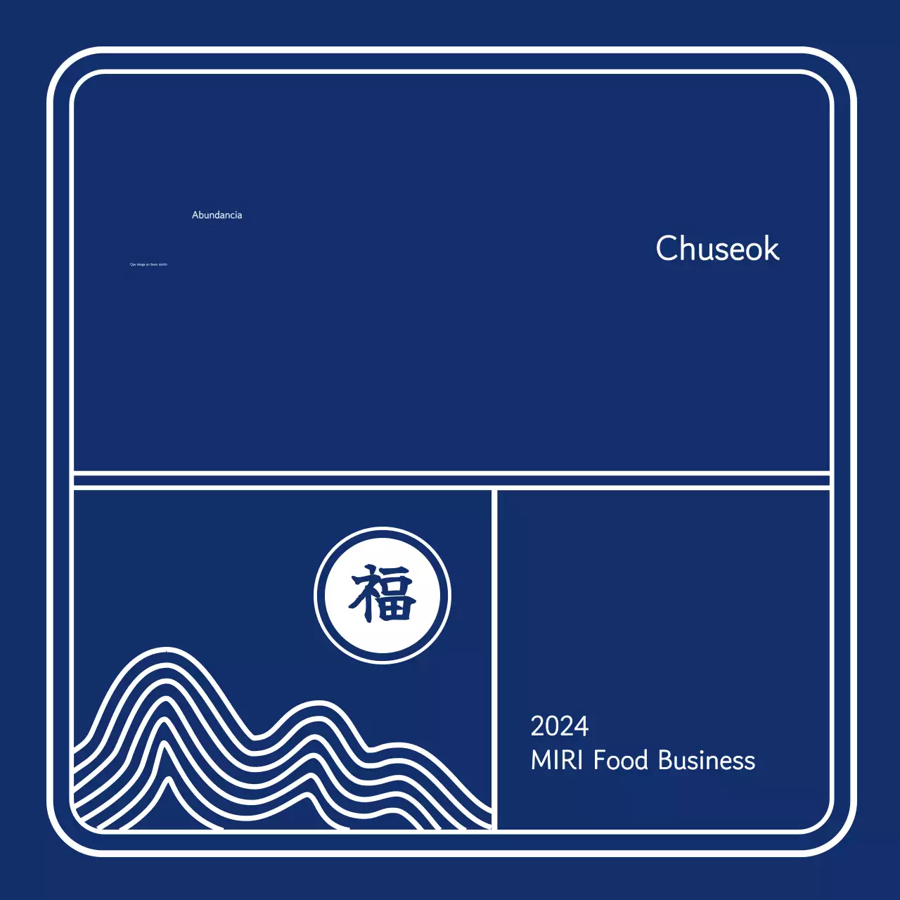 Saludos tradicionales de Chuseok con marco dividido