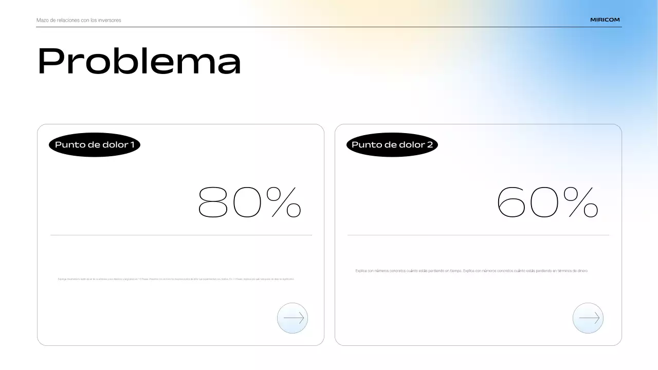Descripción del material de presentación IR moderno en azul cielo