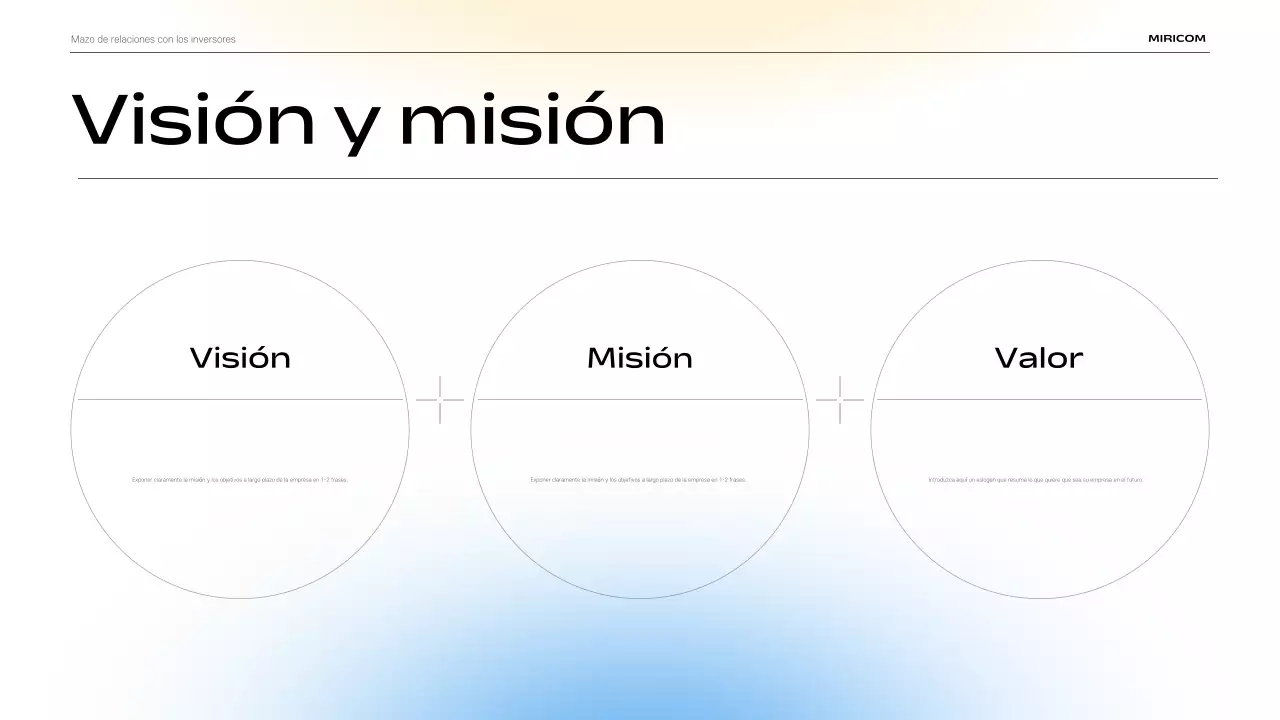 Descripción del material de presentación IR moderno en azul cielo