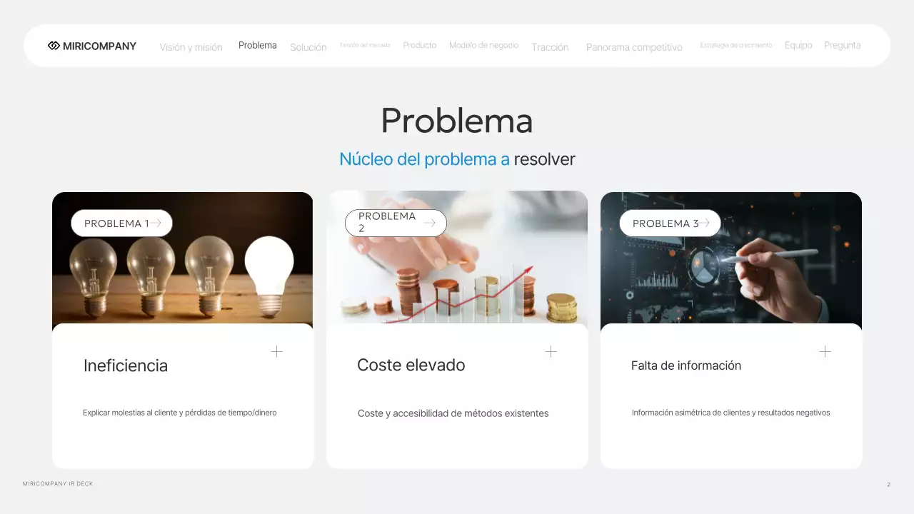 Informe empresarial de IR moderno de Gray