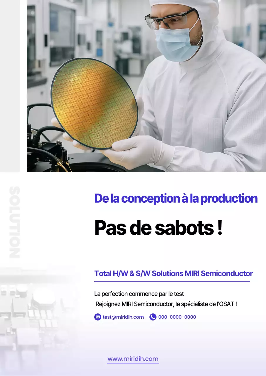 Publicité pour un semi-conducteur moderne blanc
