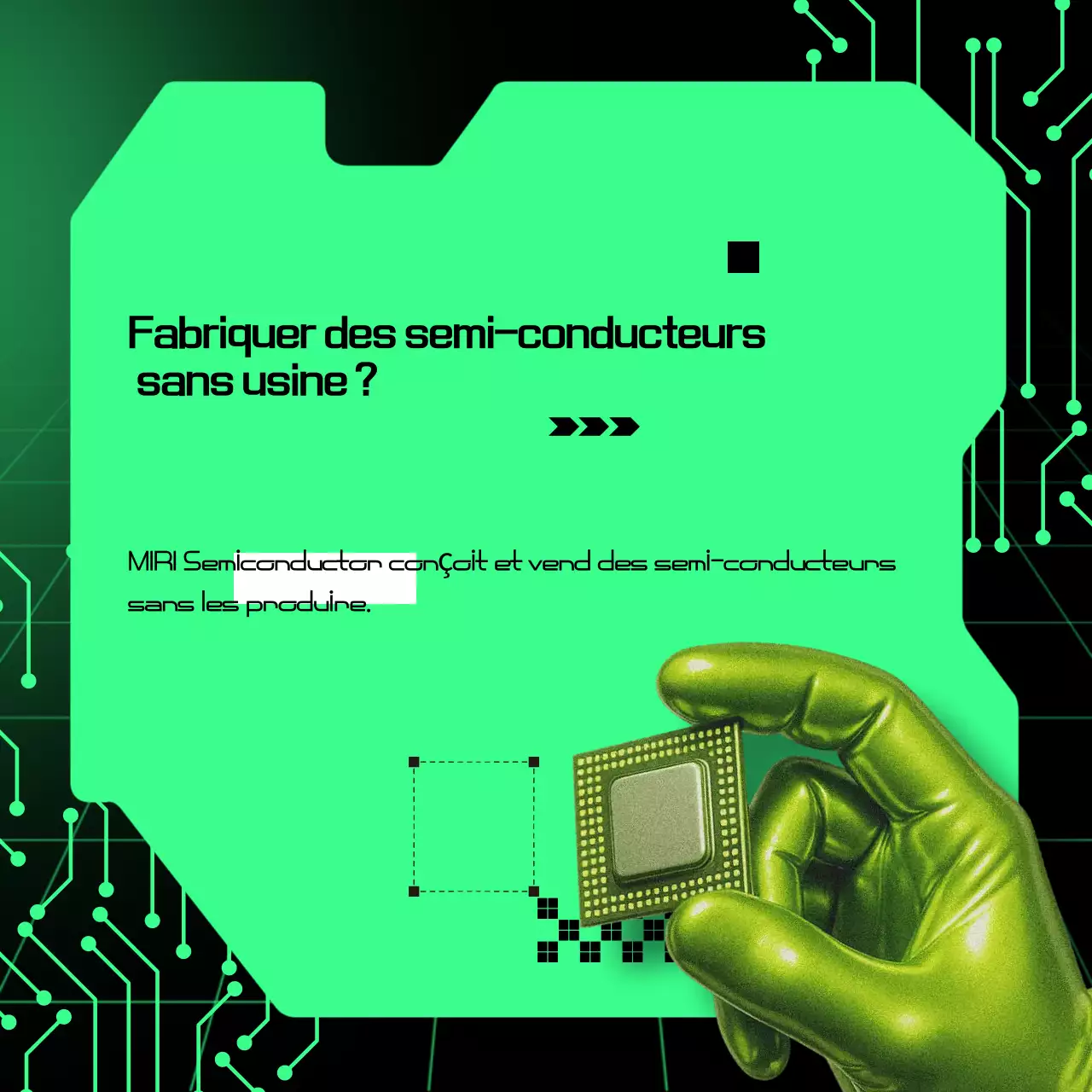 Description du semi-conducteur cybernétique vert