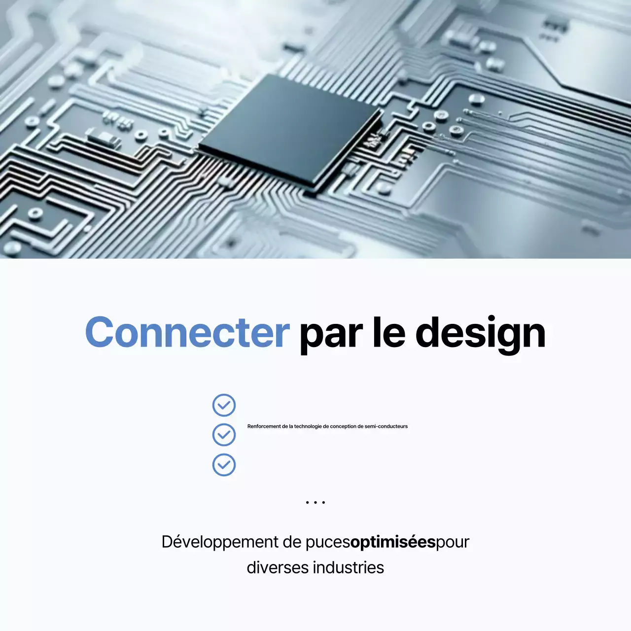 Transmission d'informations sur les semi-conducteurs modernes gris