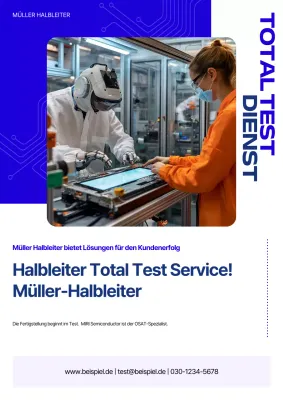 Blaue moderne Halbleiterwerbung