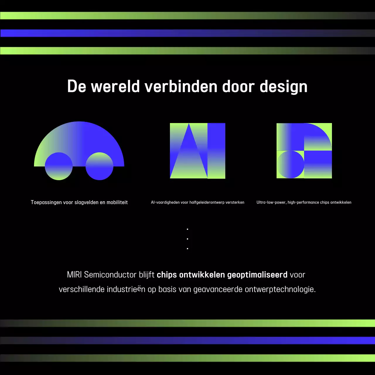 Zwarte moderne tech-advertentie