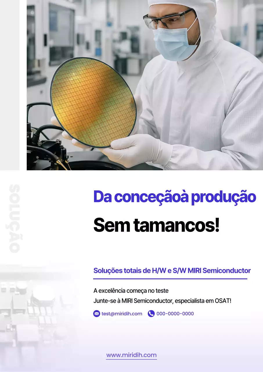 Anúncio de semicondutores modernos brancos
