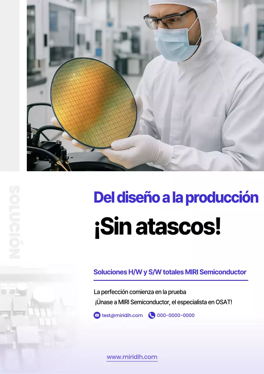 Anuncio de semiconductores modernos blancos