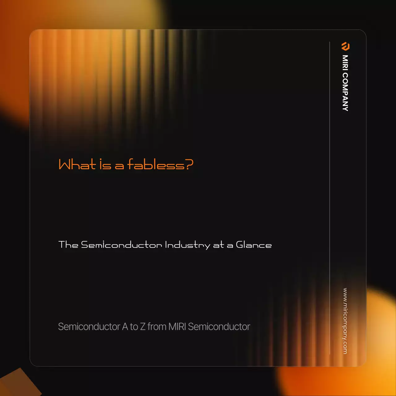 A modern black and orange semiconductor industry promotion