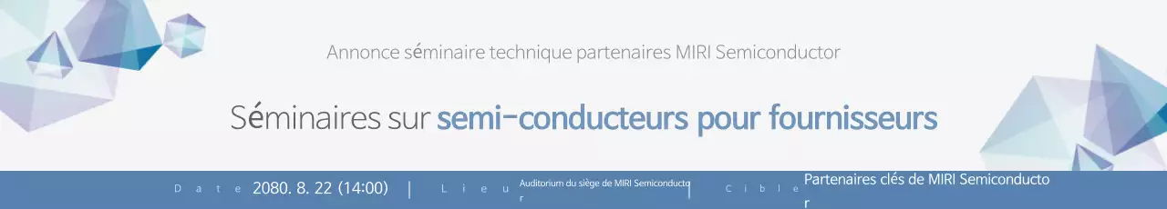 Guide du séminaire Sky Blue Modern Semiconductor