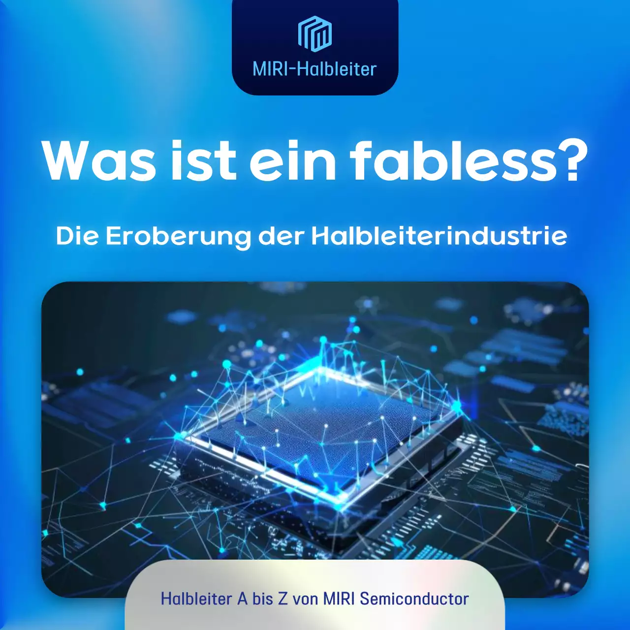 Blaue moderne Halbleiterwerbung