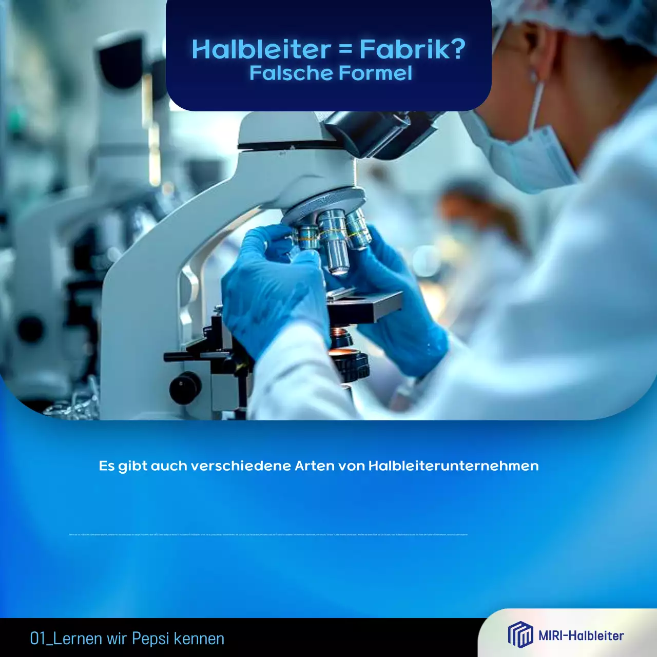 Blaue moderne Halbleiterwerbung