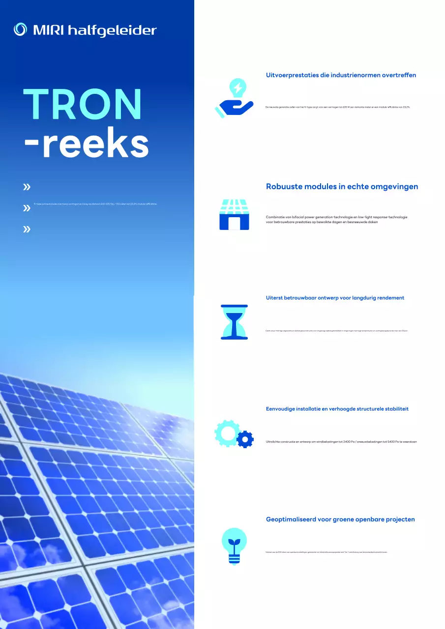 Blauwe moderne zonne-advertentie