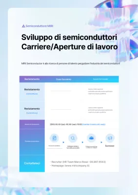 Annuncio di reclutamento di un'azienda di semiconduttori pulita e di un azzurro cielo