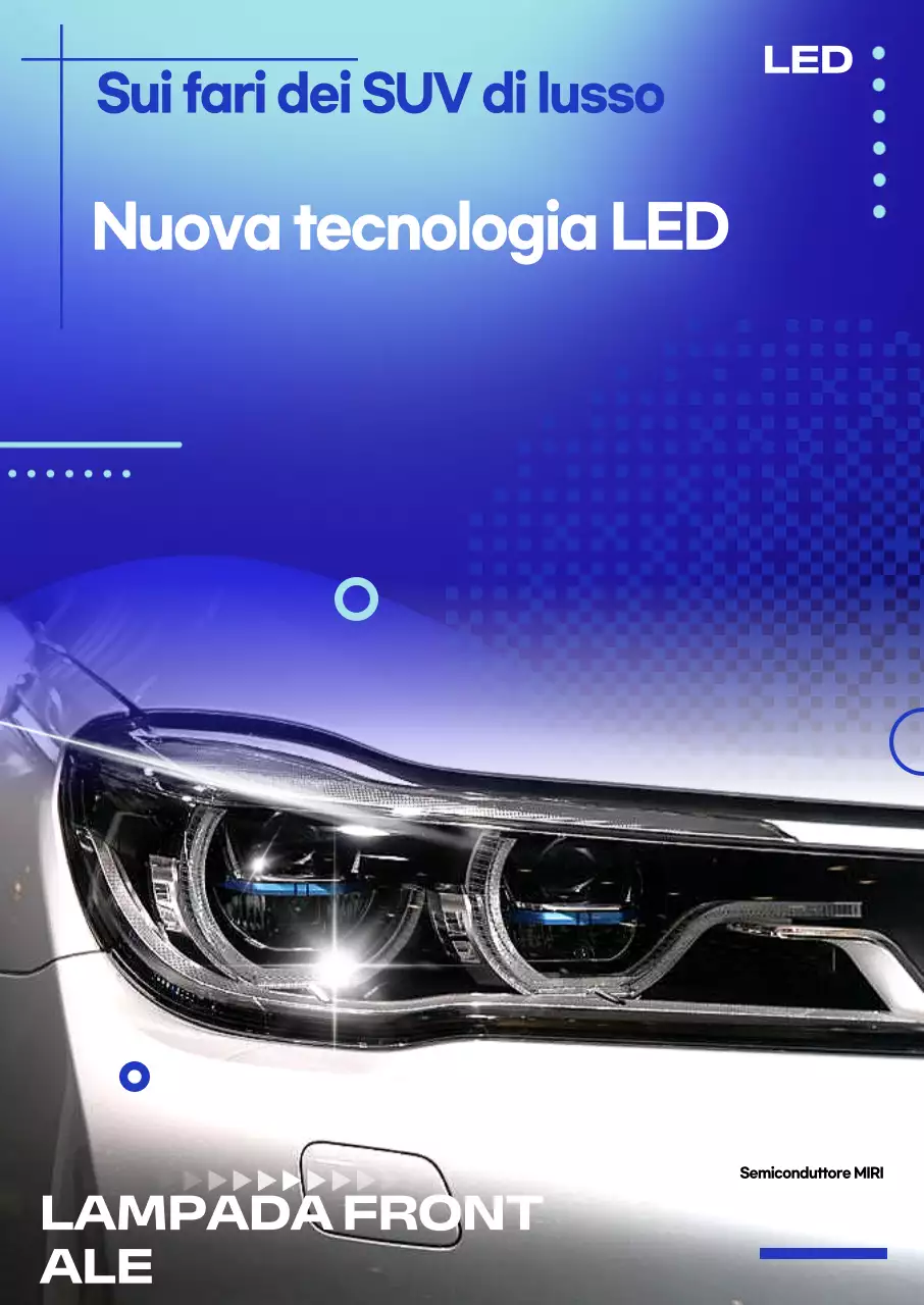 Pubblicità di auto moderna blu