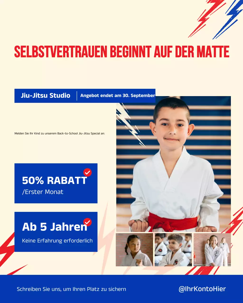 Beige Modern Martial Arts Werbung Instagram Post