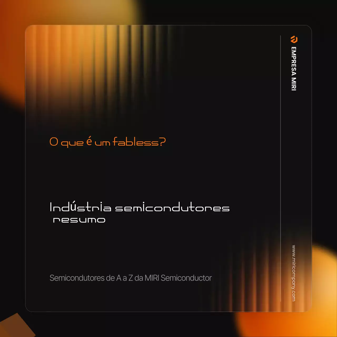 Uma promoção moderna da indústria de semicondutores em preto e laranja