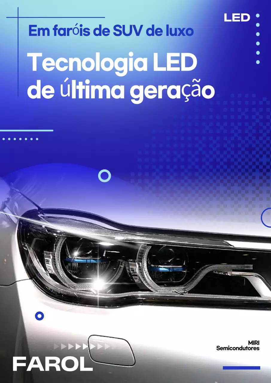 Anúncio de carro moderno azul