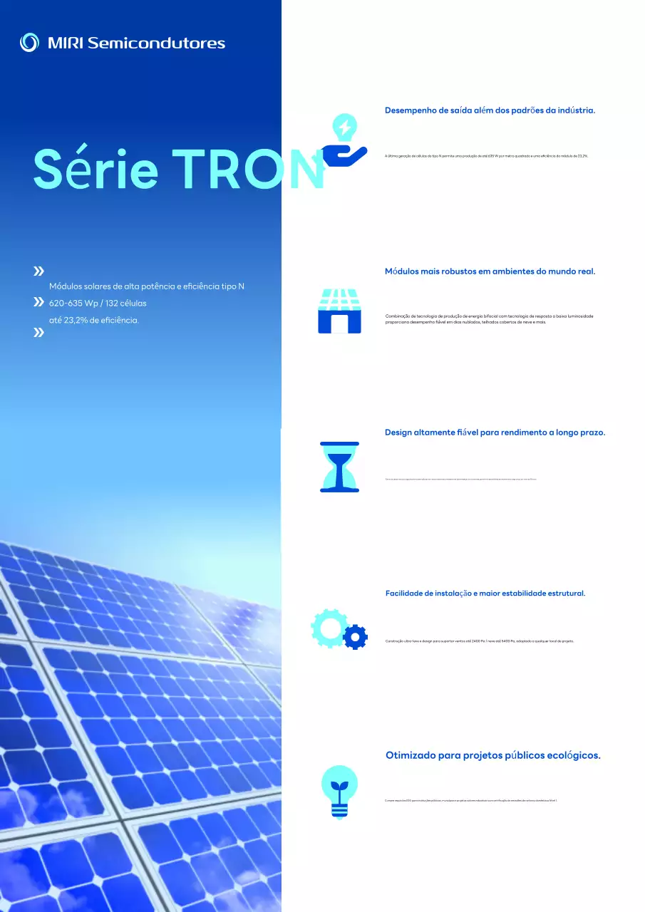 Anúncio Solar Moderno Azul