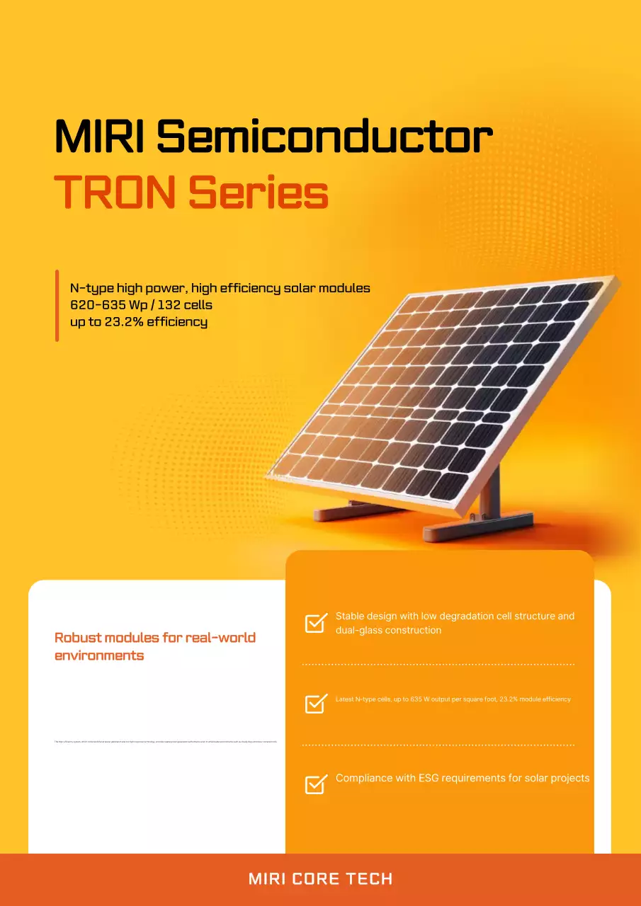 Quảng cáo năng lượng mặt trời hiện đại màu cam