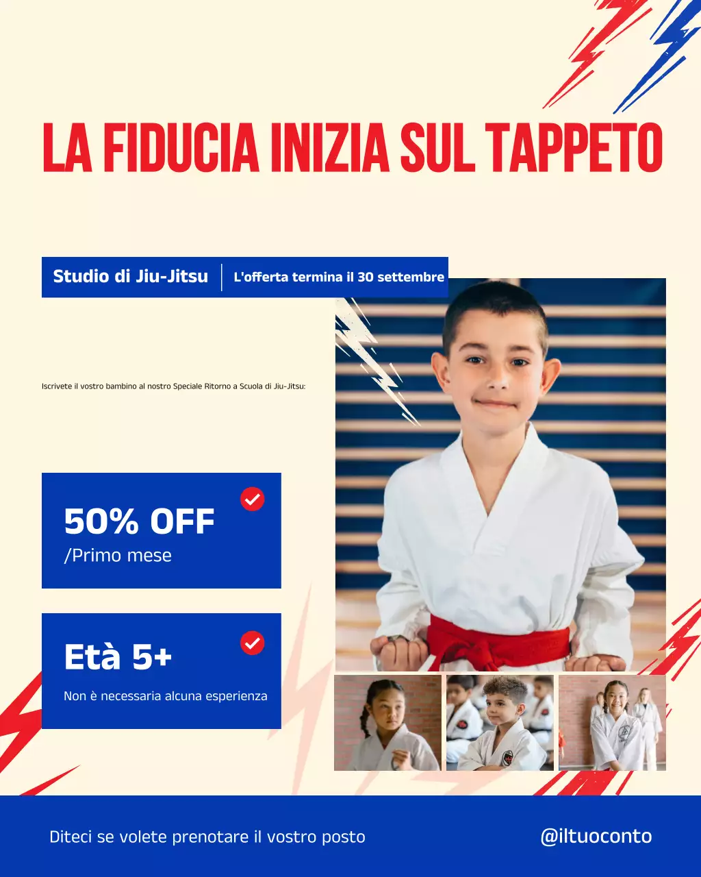 Pubblicità di Beige Modern Martial Arts su Instagram