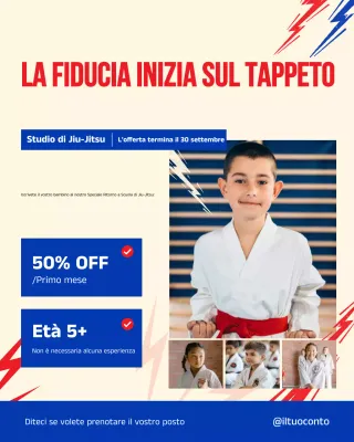 Pubblicità di Beige Modern Martial Arts su Instagram