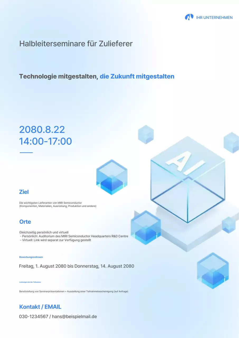 Blue Modern Seminarführer