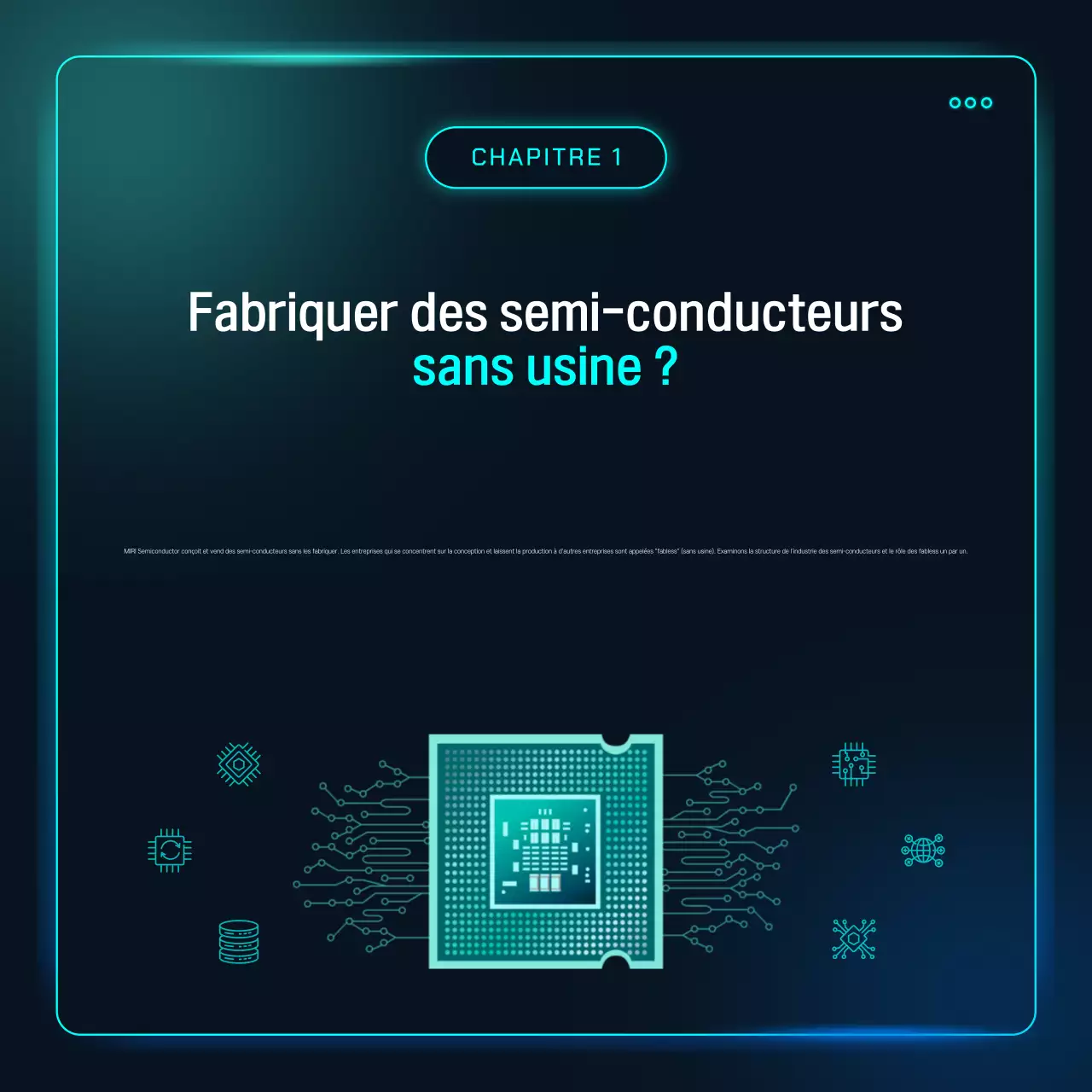 Explication de la technologie des semi-conducteurs cybernétiques Sky Blue