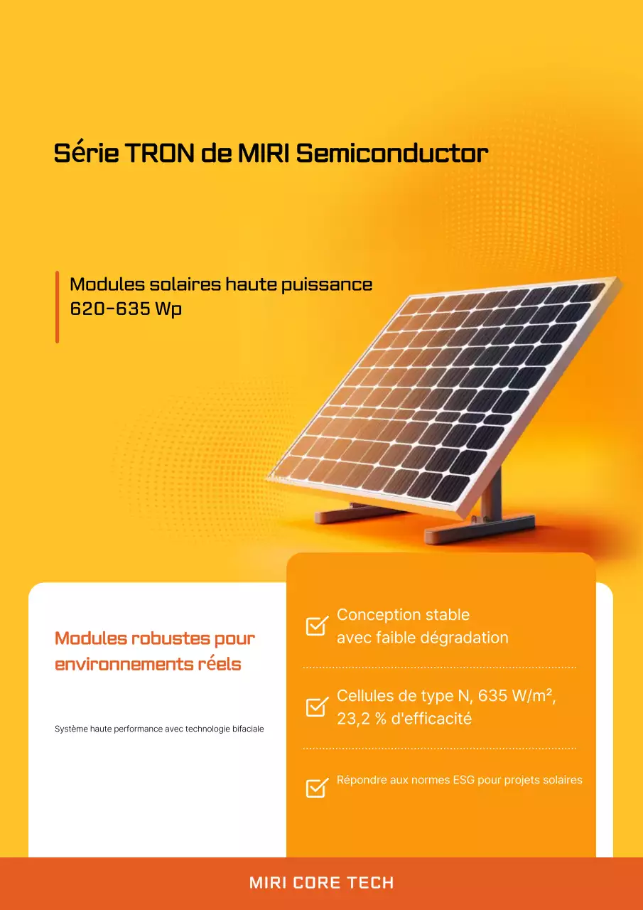Publicité solaire moderne orange