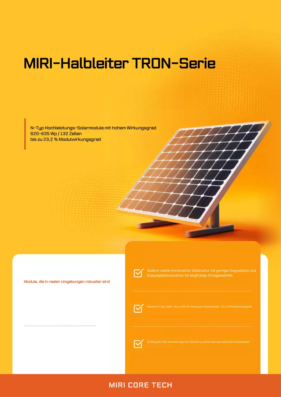 Orangefarbene moderne Solarwerbung