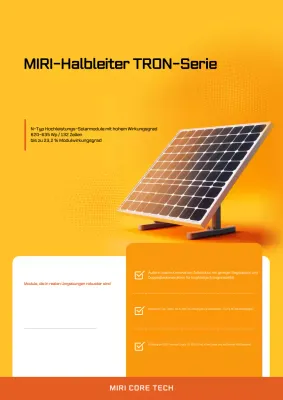 Orangefarbene moderne Solarwerbung