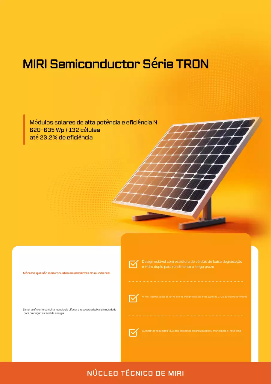 Anúncio Solar Moderno Laranja