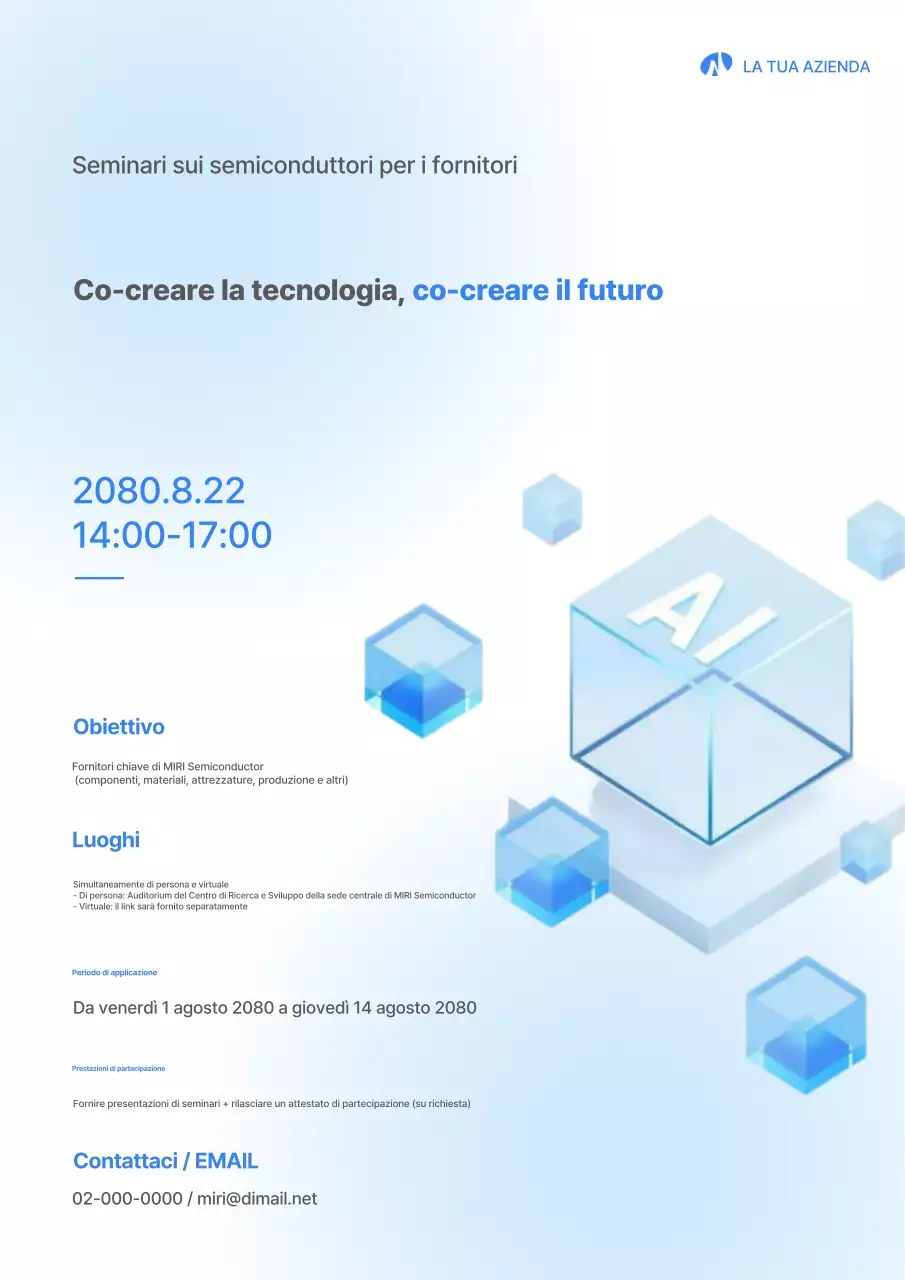 Guida al seminario Blue Modern