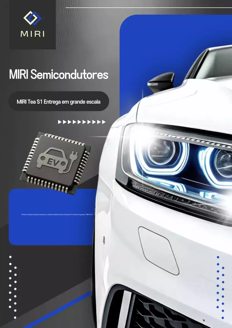 Anúncio de carro elétrico moderno azul