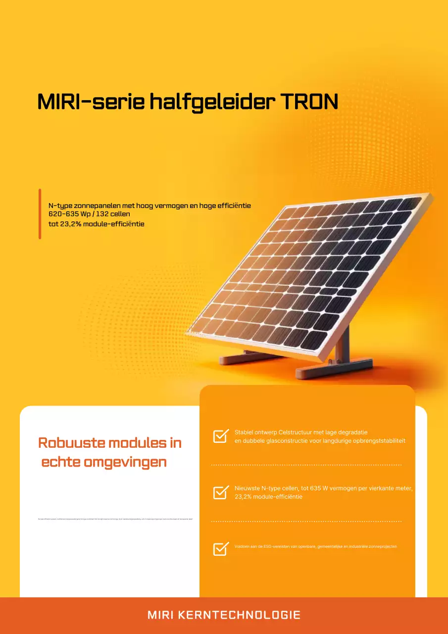 Oranje moderne zonne-advertentie