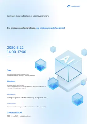 Blauwe moderne seminargids