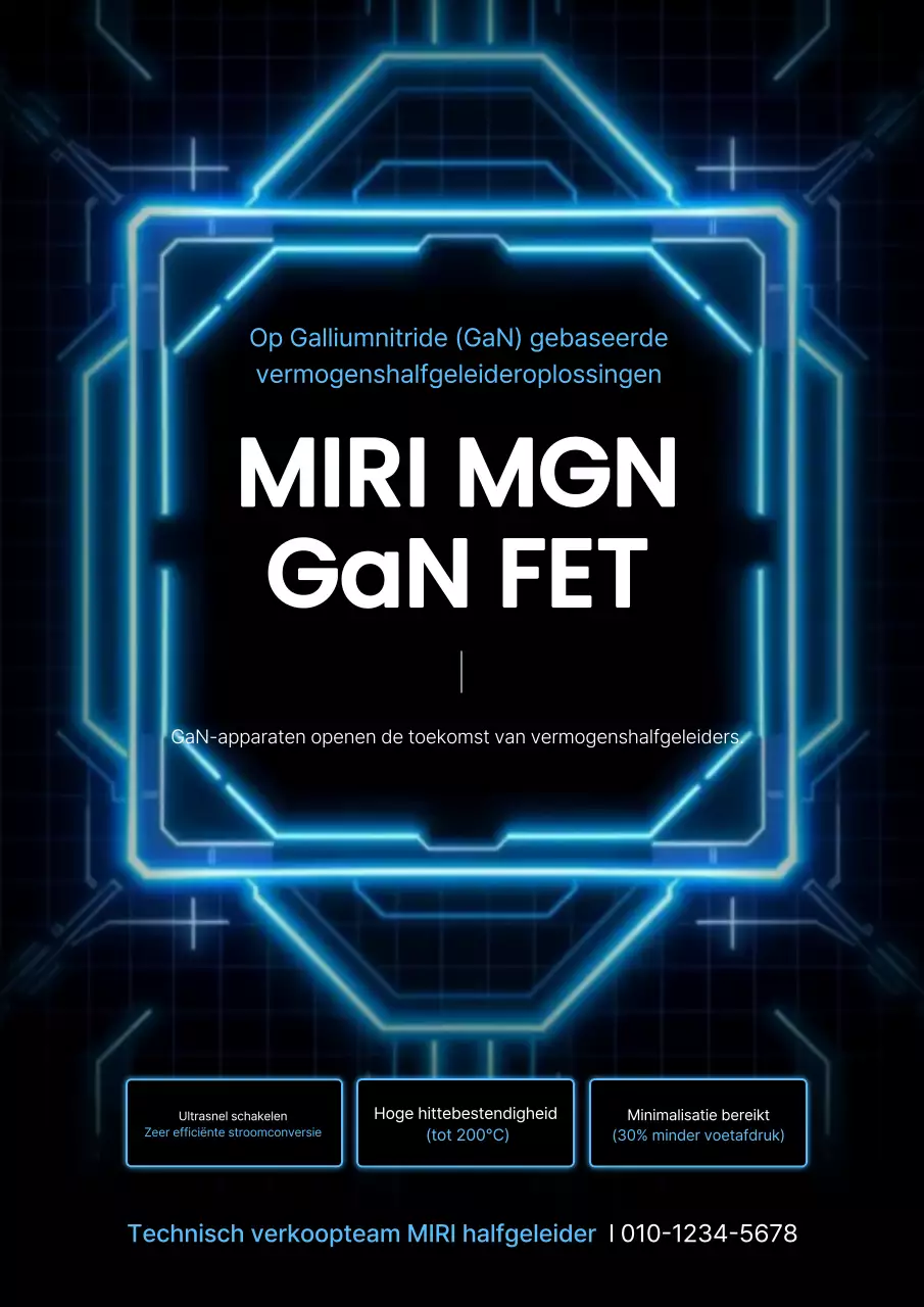 Promotie van blauwe cybertechnologie