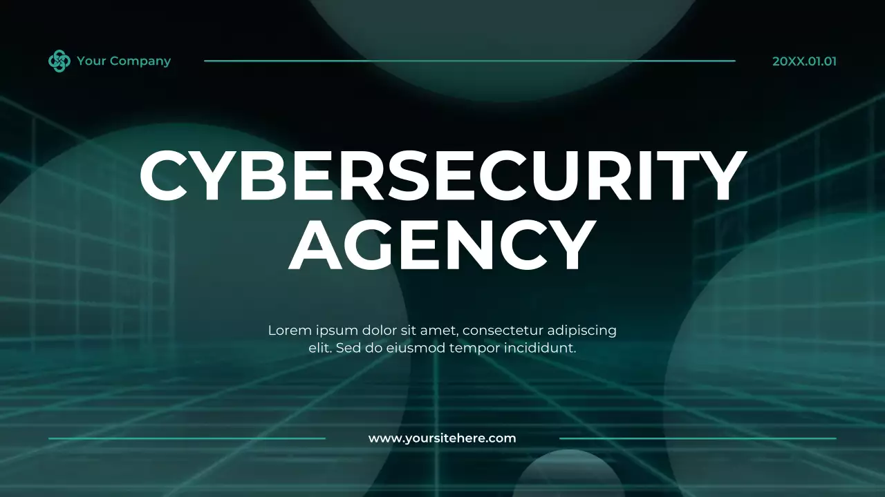 Teal Modern Cybersecurity Advertisement Presentation
