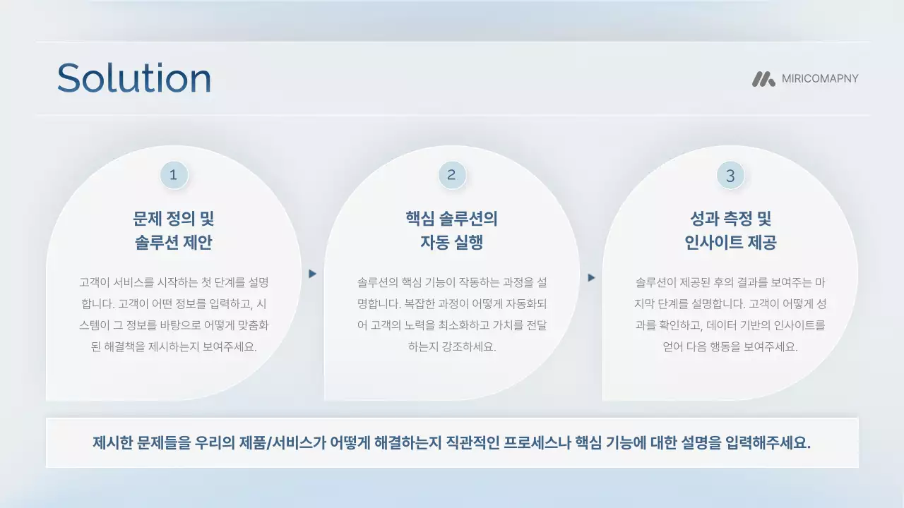 하늘색 모던 IR 비즈니스 기획서