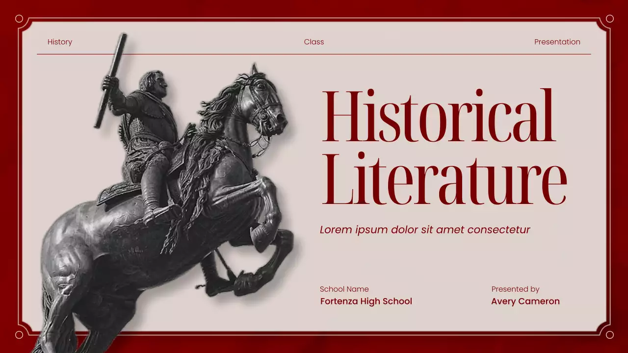 Red Classic Literature Presentation