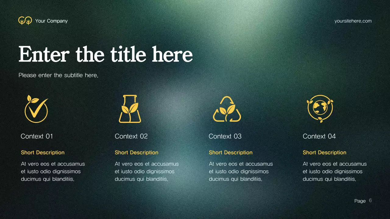 Green Modern Environment Presentation