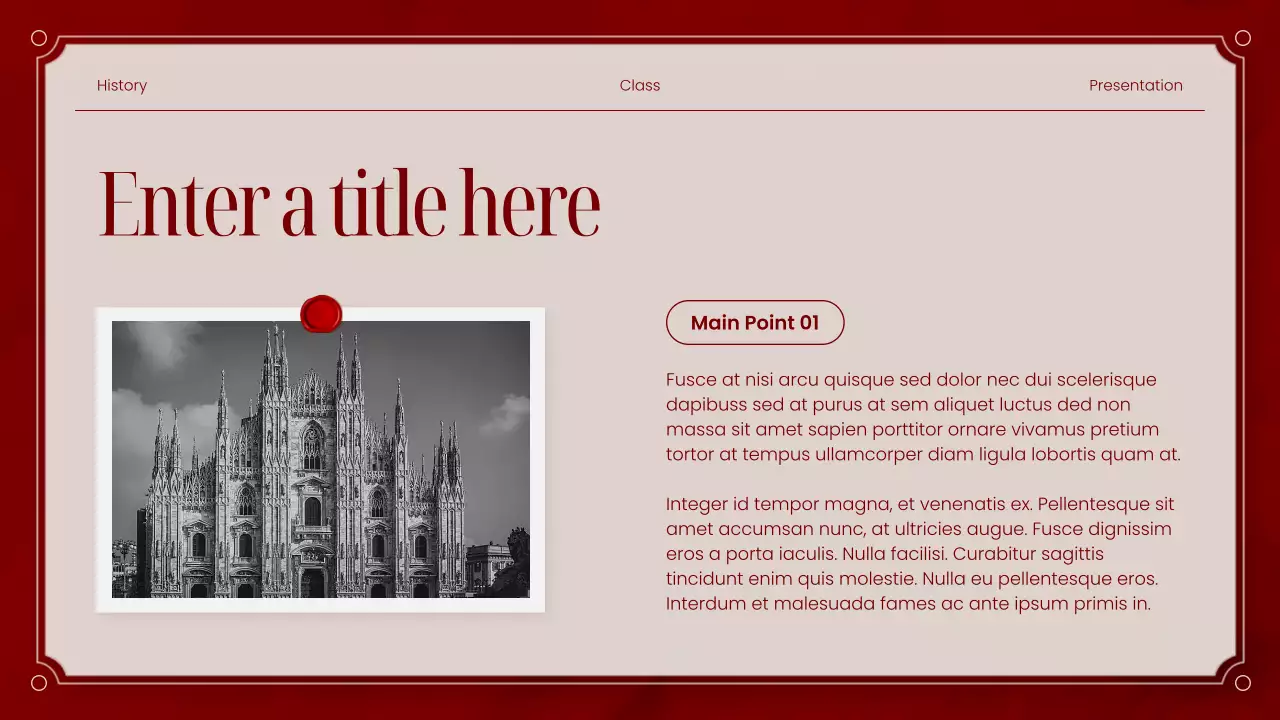 Red Classic Literature Presentation