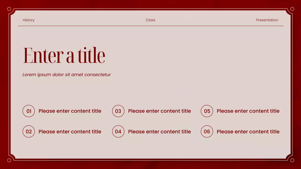 Red Classic Literature Presentation