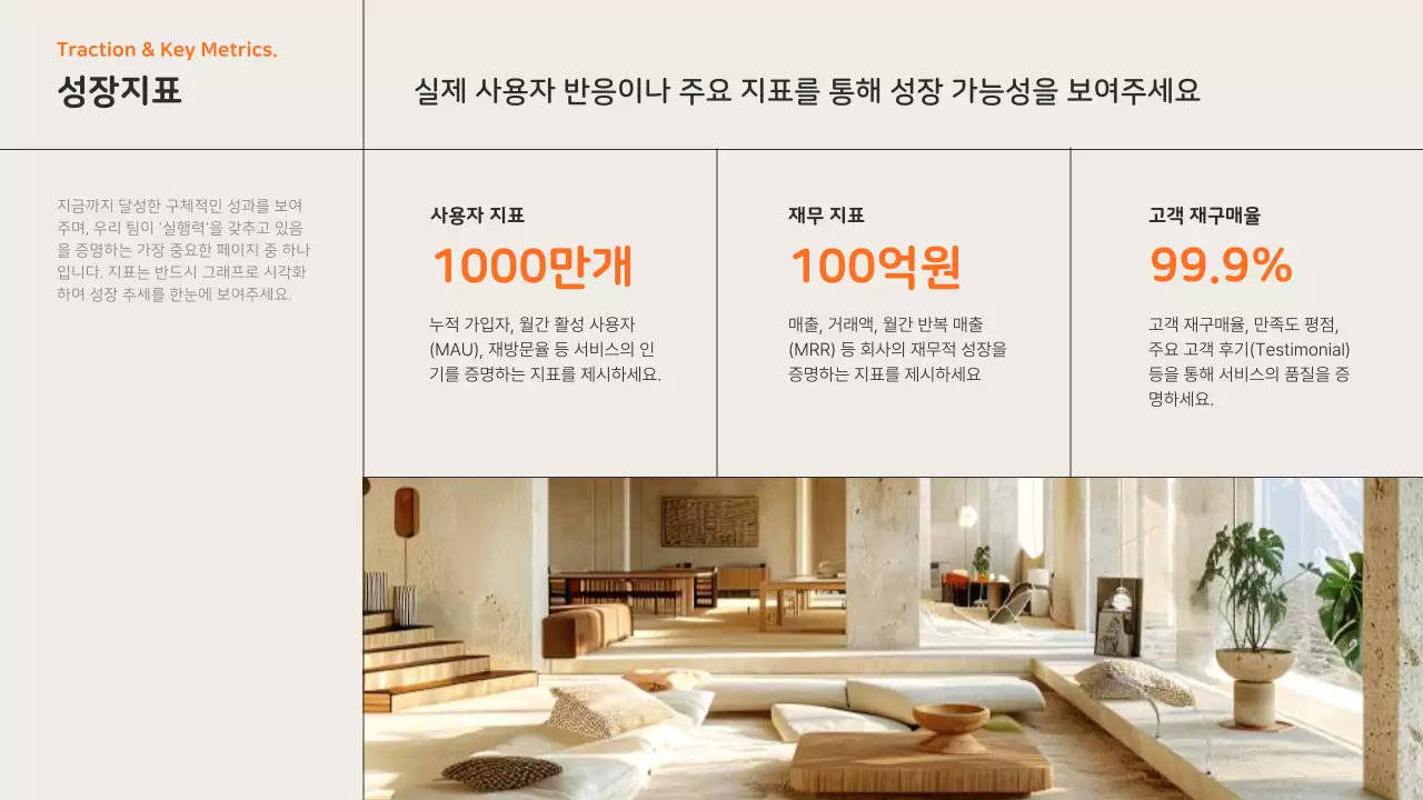 주황 모던 가구 제품 소개 IR