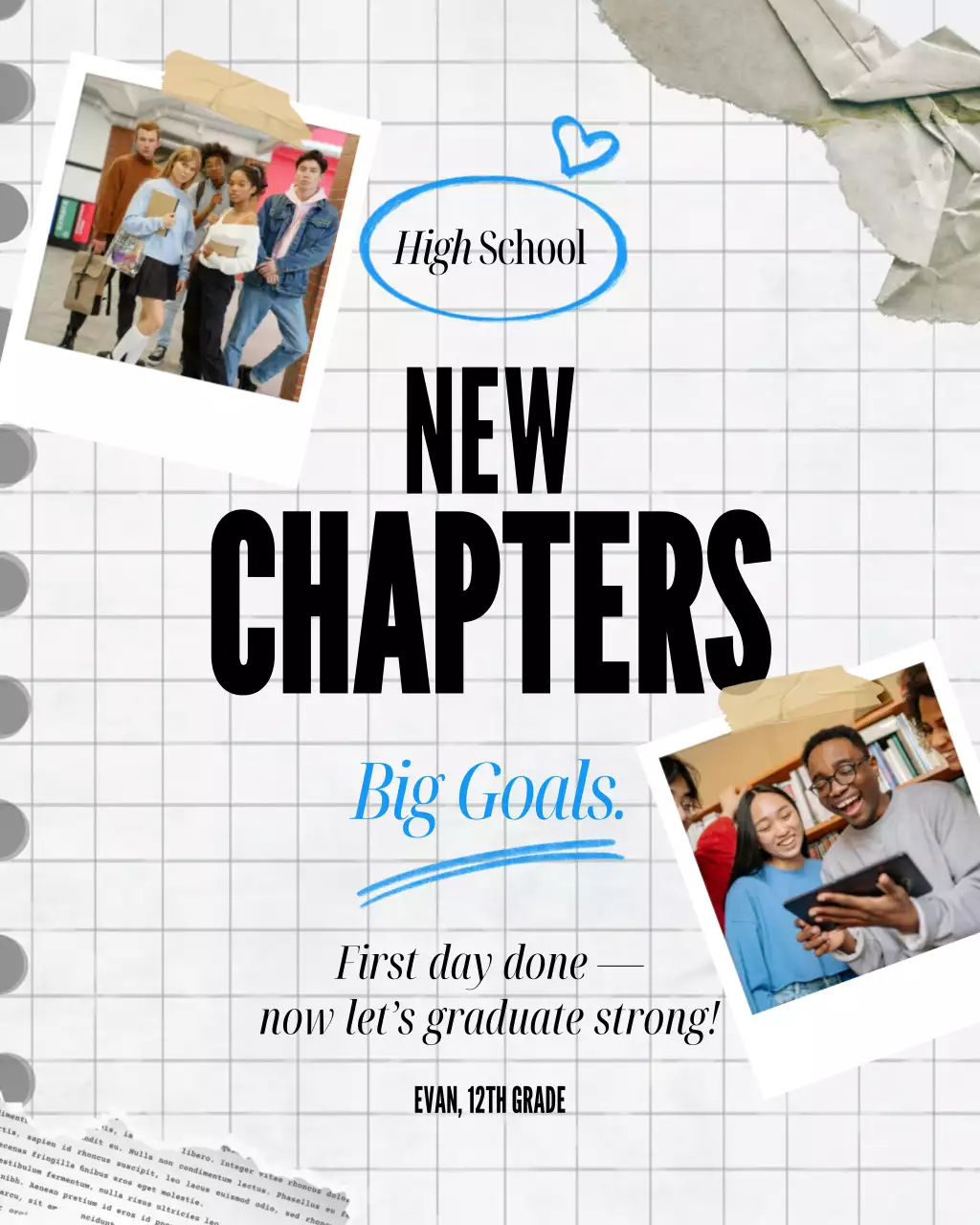 Grey Modern School Announcement Instagram Post