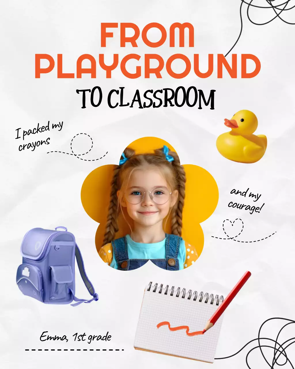 Grey Blue Playful School Announcement Instagram Post