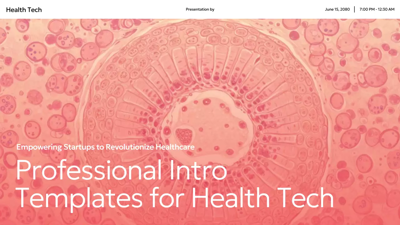 Pink Professional Health Presentation