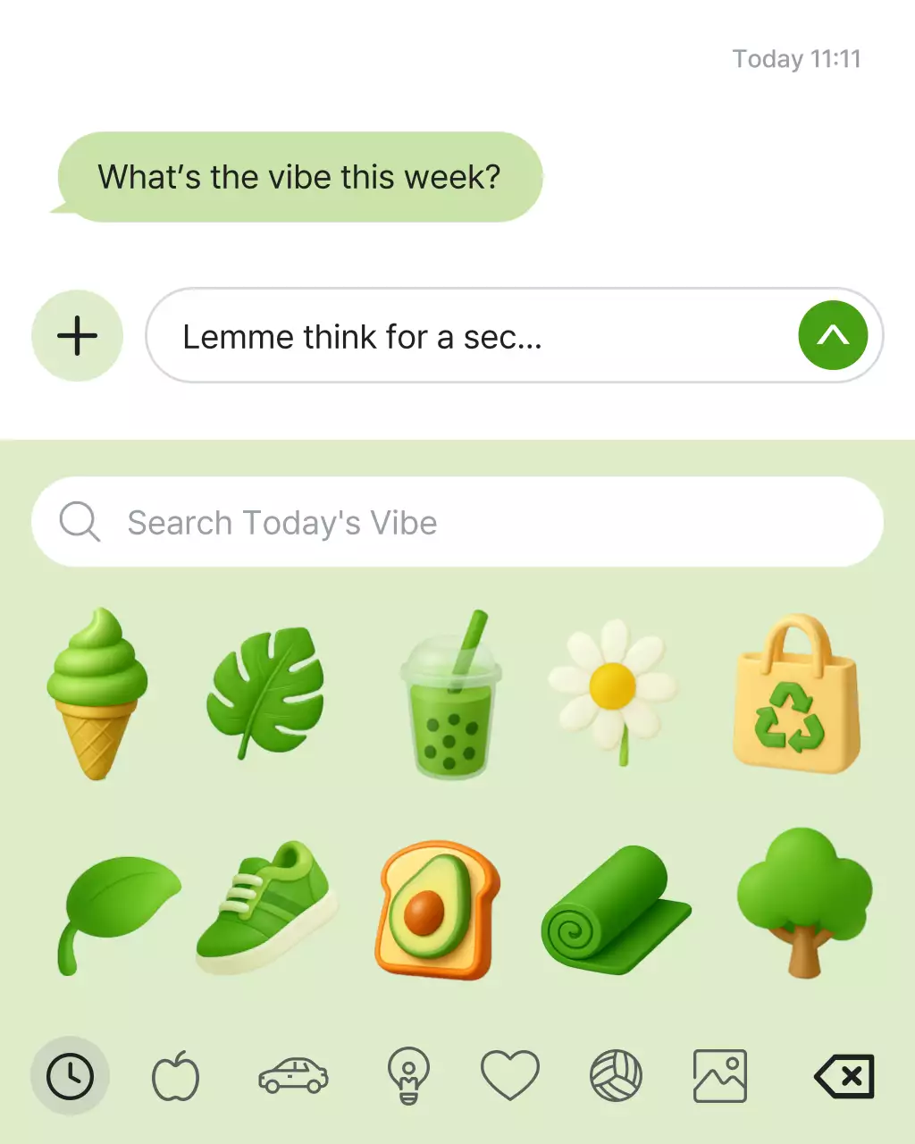 Green Minimal lifestyle Sticker Post