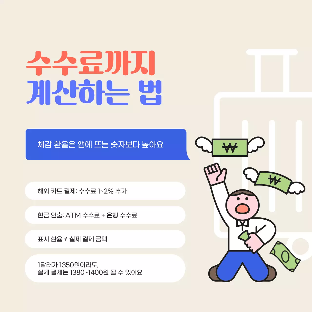 베이지 아기자기한 여행 안내