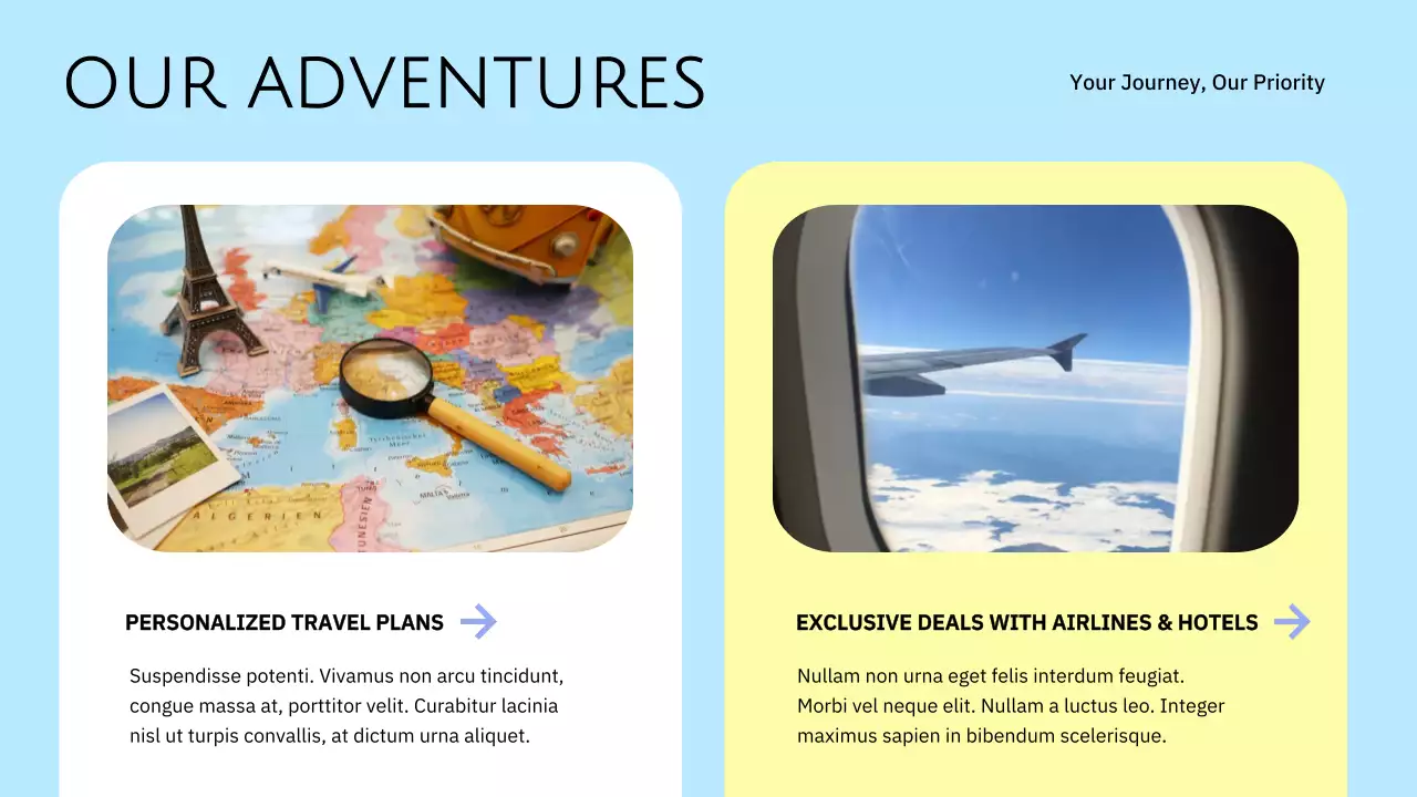 Blue Modern Geometric Travel Promotion